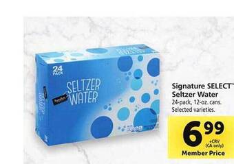 Safeway Signature select seltzer water offer