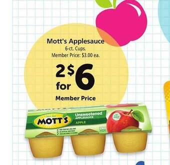 Safeway Mott's applesauce offer
