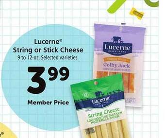 Safeway Lucerne string or stick cheese offer