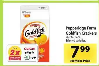 Safeway Pepperidge farm goldfish crackers offer