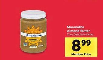 Safeway Maranatha almond butter offer