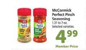 Safeway Mrcormick perfect pinch seasoning offer