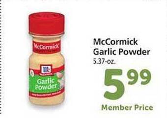 Safeway Mccormick garlic powder offer