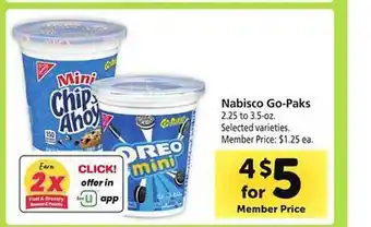 Safeway Nabisco go-paks offer