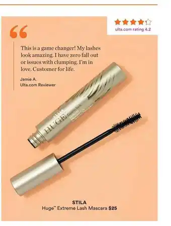 Ulta Beauty Stila huge extreme lash mascara offer