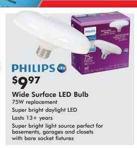 Valu Home Centers Philips wide surface led bulb offer