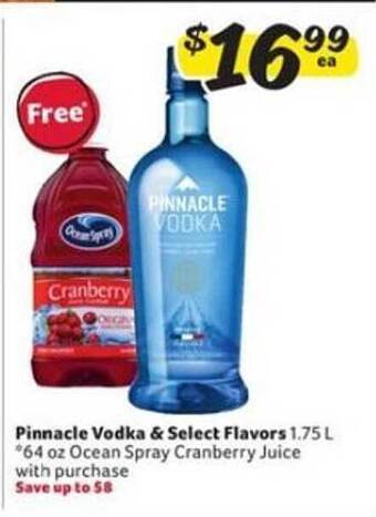 Winn Dixie Pinnacle vodka & select flavors offer