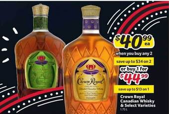Winn Dixie Crown royal canadian whisky offer