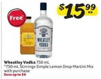 Winn Dixie Wheatley vodka offer