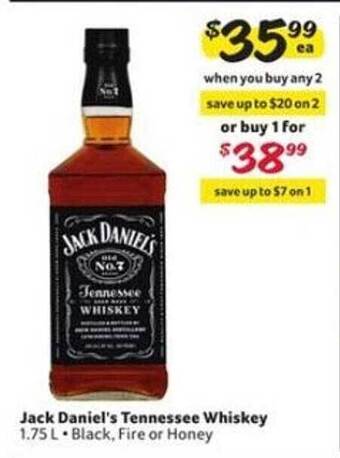 Winn Dixie Jack daniel's tennessee whiskey offer