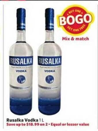 Winn Dixie Rusalka vodka offer