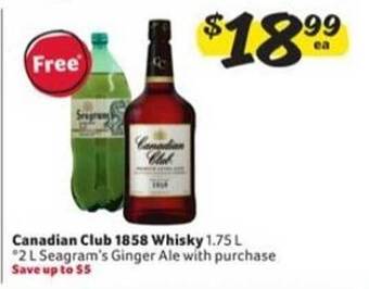 Winn Dixie Canadian club 1858 whisky offer