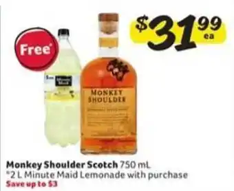 Winn Dixie Monkey shoulder scotch offer