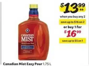 Winn Dixie Canadian mist easy pour offer