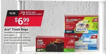 Ace Hardware Ace trash bags offer