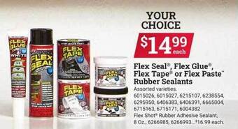 Ace Hardware Flex seal flex glue flex tape or flex paste rubber sealants offer