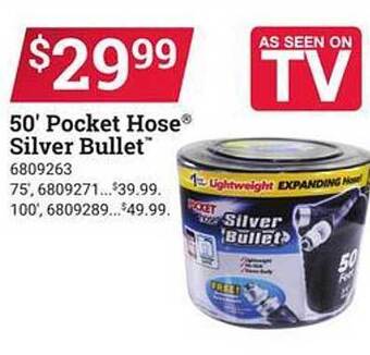 Ace Hardware 50' pocket hose silver bullet offer