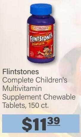 Commissary Flintstones complete children's multivitamin supplement chewable tablets offer
