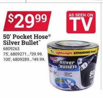 Ace Hardware 50' pocket hose silver bullet offer