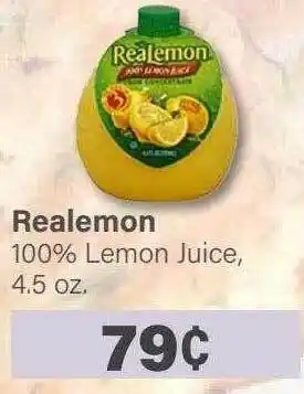 Commissary Realemon 100% lemon juice offer