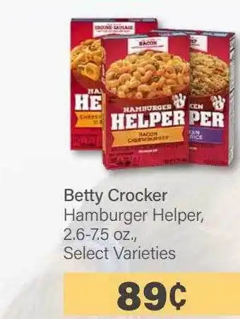 Commissary Betty crocker hamburger helper select varieties offer