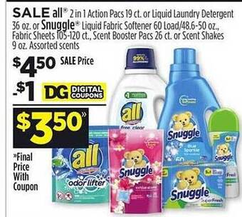 Dollar General All or snuggle offer