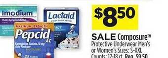 Dollar General Composure protective underwear men's or women's offer