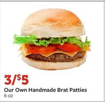 Fareway Our own handmade brat patties offer
