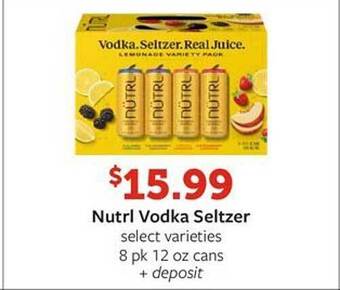 Fareway Nutrl vodka seltzer offer