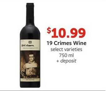 Fareway 19 crimes wine offer