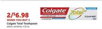 Fareway Colgate total toothpaste offer