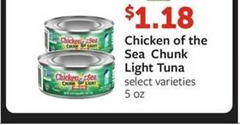 Fareway Chicken of the sea chunk light tuna offer