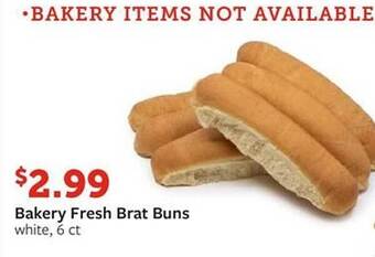 Fareway Bakery fresh brat buns offer