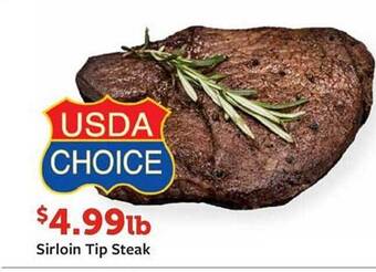 Fareway Usda choice sirloin tip steak offer