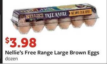 Fareway Nellie's free range large brown eggs offer