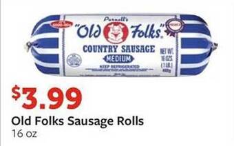 Fareway Old folks sausage rolls offer