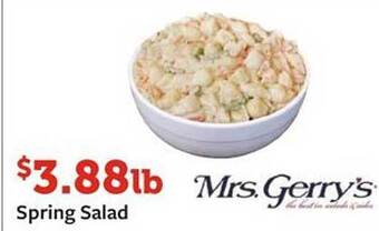 Fareway Mrs. gerry's spring salad offer