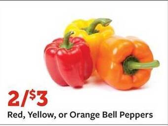 Fareway Red, yellow, or orange bell peppers offer