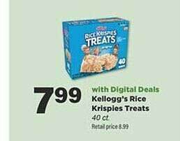 Stater Bros Kellogg's rice krispies treats offer