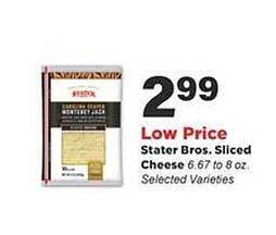 Stater Bros Stater bros. sliced cheese offer