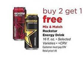 Stater Bros Rockstar energy drink offer