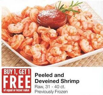 United Supermarkets Peeled and deveined shrimp offer