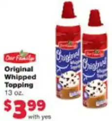 VG's Original Whipped Topping 13 Oz. offer