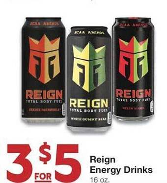 United Supermarkets Reign energy drinks offer