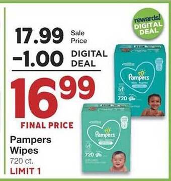 United Supermarkets Pampers wipes offer