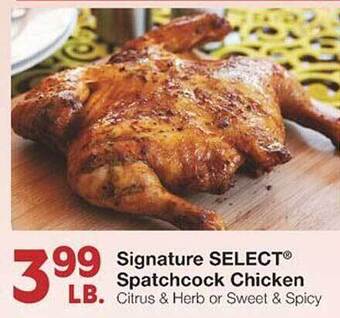 United Supermarkets Signature select® spatchcock chicken offer