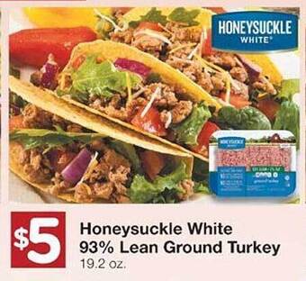 United Supermarkets Honeysuckle white 93% lean ground turkey offer
