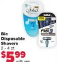 VG's Bic Disposable Shavers 2-4 Ct. offer