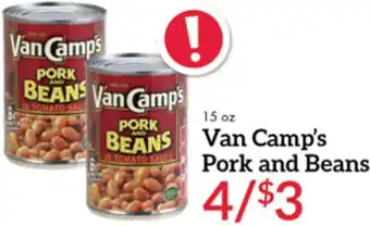 Martin's 15 oz. Van Camp's Pork and Beans offer