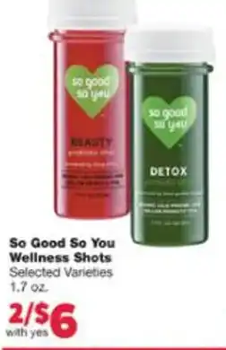 VG's So Good So You Wellness Shots 1.7 Oz. offer